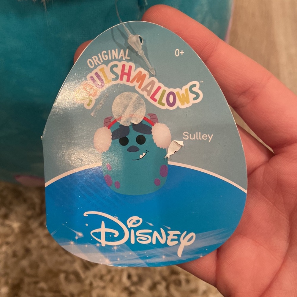 NWT Squishmallow Disney Earmuff Sulley Holiday Plush - Picture 2 of 5
